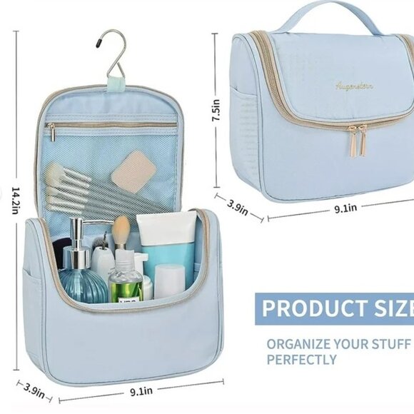 New! Makeup Bag Travel Cosmetic Bag Hand-Portable Large Toiletry Bag Organizer - Picture 6 of 6